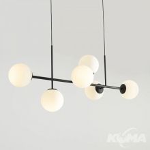 Fin_6 oprawa wisząca 6xE27 15W czarna